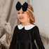 YanJie Handmade Velvet Hairband - Stretchy Nylon Headbands & Baby Bows for Girls, 4.5 Black-Velvet, 3 Count