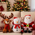 Poen 3 11 Inch Set Pcs Christmas Stuffed Animals Santa Claus Snowman Reindeer Plush Pillow, Christmas Plush Doll Toys