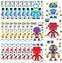 ArtCreativity Make Your Own Robot Character Sticker Assortment, Set of 24 Sheets for Kids' Arts ‘n Crafts Activity