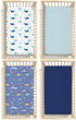 4 Pack 28x52 Little Grape Land Crib Sheets Baby Toddler Sheets Fitted for Boys Girls, Standard Size Crib Mattress