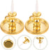 Toyvian 2PCS Miniature Candlestick Dollhouse Accessories, Tiny House Candle Holders for Decorations