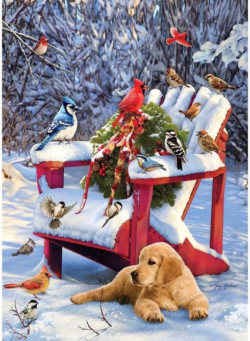 Cobble Hill 1000 Piece Puzzle - Warm Winter's Day - Sample Poster Included