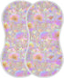 decor gift 4 Pack 22x11in Cotton Baby Burp Cloths Soft and Absorbent? Rose Flower Pink Purple Feeding Cloth