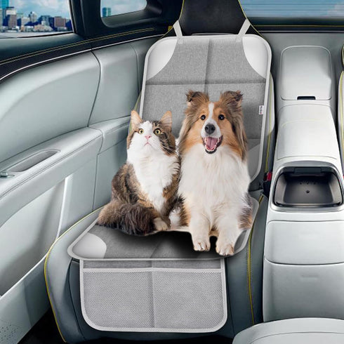 600D Gray-2pcs) Meolsaek Car Seat Protector for Child Car Seat, Durable Fabric Waterproof Car Seat Cover with Thick Pad