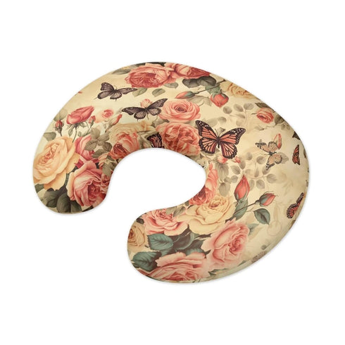 Kathyboom Butterfly Rose Nursing Pillow Cover for Maternity Mom, Stretchy Breathable Breastfeeding Bottle Feeding