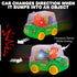 ArtCreativity Light Up Dinosaur Car - Bump and Go Toy Car with Moving Gears, Music, Flashing LED's for Toddlers 3 and Up
