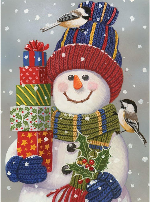 Bits and Pieces 1000 Piece Jigsaw Puzzle - Snowman with Presents - Christmas Puzzle
