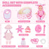 13'' Playset Set 3+ deAO Baby Doll with Bassinet Carrier Bed Baby Doll Accessories Including Pillow Clothes Pacifier