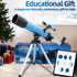 Luzsco 50mm 100x 2 6-12, Telescope for Kids Magnification Beginner Telescopio with Tripod, Eyepieces & Finder Scope