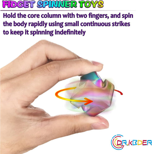 Fidget Spinner Toys Cube Adults, Easter Basket Stuffers for Teens Metal EDC Cool Desk Gadgets Office Toys Small Anxiety