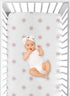 Sweet Jojo Designs White and Pink Boho Sun Girl Fitted Crib Sheet Baby or Toddler Bed Nursery - Mauve Dusty Rose