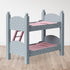 18 in. Doll Wooden Convertible Bunk Bed - Olivia's Little World, Gray with White Polka Dots and Pink Accents