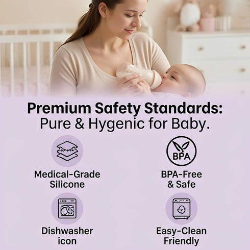 AETUXU 9m+ 6 Count(Extra Silicone Replacement Nipple Compatible with Pigeon Baby Bottle,Fit for Pigeon Baby Bottle