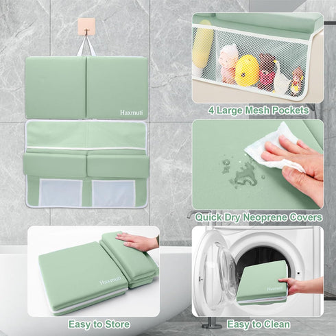 Haxmuti Elbow Set, Bath Kneeler and Rest Pad Thick and Quick Dry Kneeling Pad Support for Knee and Arm, Extra Large