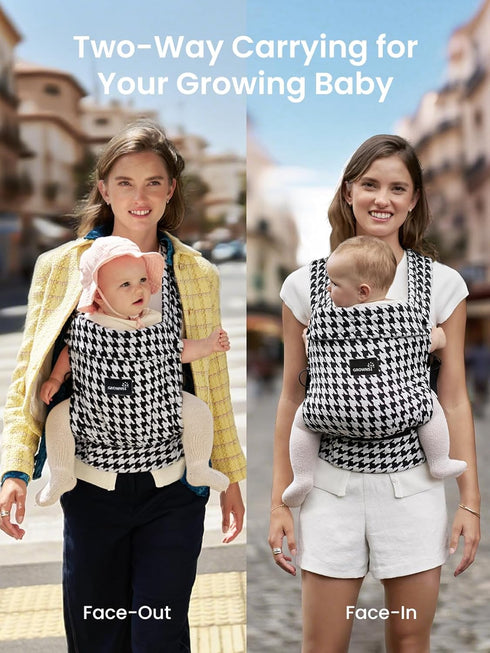 7-44 lbs 0-36 GROWNSY Baby Carrier Newborn to Toddler, Lightweight Ergonomic Newborn Carrier with Head Support, Easy