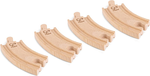 24 Pack| Hape Pcs Wooden Railway Super Expansion Rail Compatible with Other Wooden Tracks
