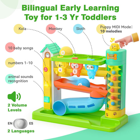 Zardali 1 1st 9-12-18 1 Musical Baby Toys for Year Old Boy Gifts, Birthday Gift First Present for One Yr, Pound A Ball