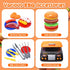 CUTE STONE Cooking Toy BBQ Set, 2-Layer Kids Grill Playset with Play Food and Kitchen Accessories for Toddlers