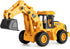 YySiRui 11" Excavator Toy, 1: 18 Scale, Rolling Wheels Inertia-Powered, HeavyDuty Plastic, with