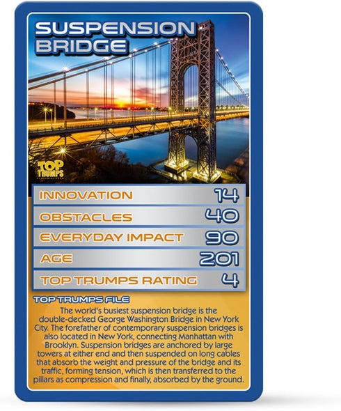 Top Trumps Extraordinary Engineering STEM Classic Card Game - Learn about Roller Coasters, Braille, Space Station