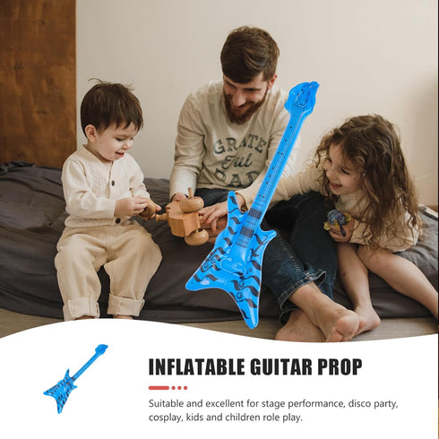 Alipis Inflatable Rock Star, 80s 90s Party Decorations, Blow Up Guitar for Kids Party Supplies