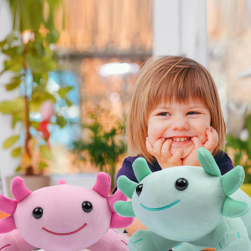 DYBFONO 10.8 Axolotl Plush Toy, Soft Cute Axolotl Stuffed Cotton Plush Pillow Kawaii Salamander Animal for Boys Girls