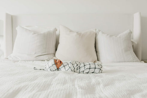 Ledger Design Large Baby Swaddle Blanket in Premium Knit