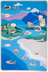 Montessori Land and Water Map with 25 Wooden Animals, Educational Geography and Zoology Mat for Kids 4-8