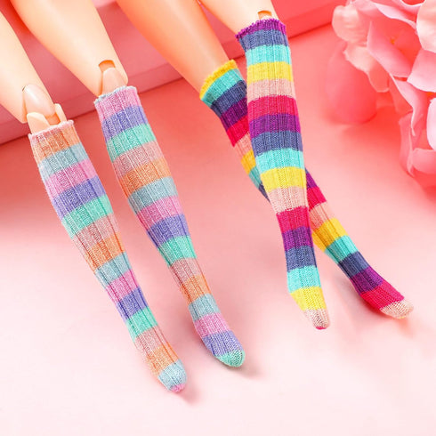 Sotiff 10 Pairs Doll Lace Stockings, Handmade Long Sock Casual Accessories for DIY Baby Doll Clothes