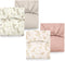 ColoBrethy 4-Pack Muslin Crib Sheets for Girls Boys, Boho Soft 100% Cotton Nursery