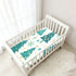 Bseiialft 52 28 Christmas Trees Snowflakes Green Crib Sheets for Boys Girls Soft and Breathable Cotton Baby Sheets