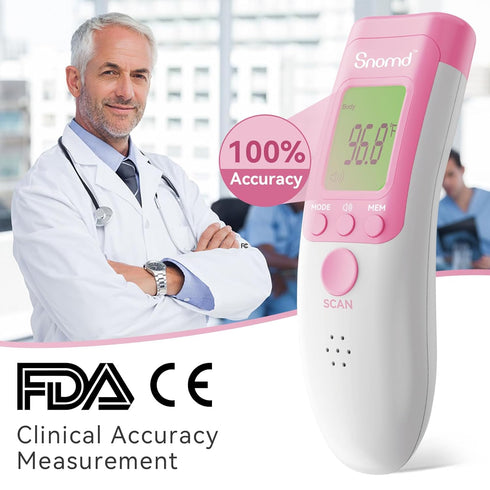 Digital Non-Contact Infrared Forehead Thermometer for Adults and Kids, 3 in 1 Medical Thermometer with Backlight