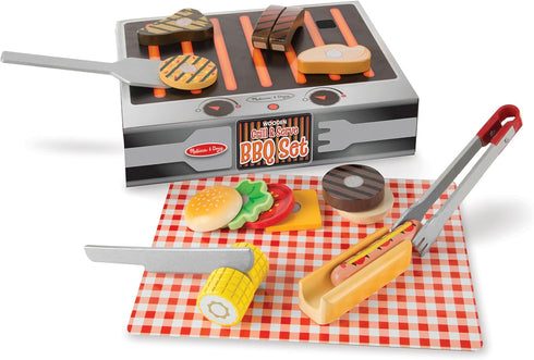 Melissa & Doug Grill and Serve BBQ Set with Pretend Play Toy
