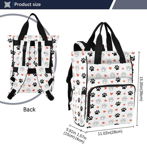 SUABO Backpack Footprints Love Baby Diaper Bag Large Bag Waterproof Travel Diaper Bags for Moms and Dads