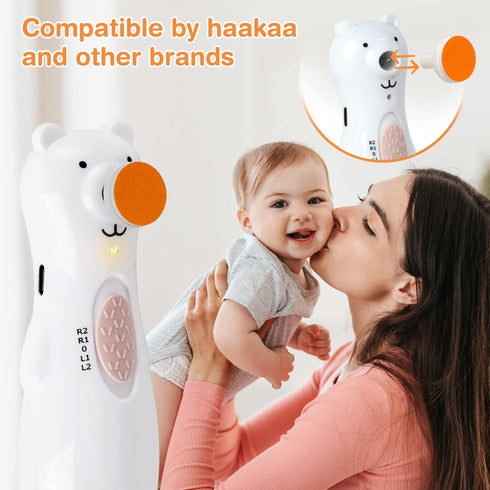 Trimmer Trimmer 12+Months, haakaa Electric Nail Replacement Pads Baby Nail Heads for Standard Baby Nail File, Suitable