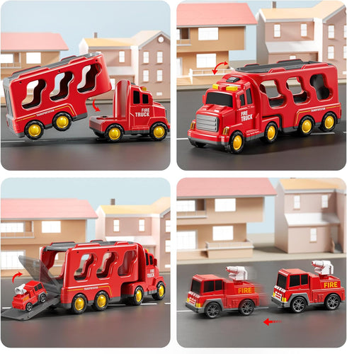 3 4 5 6 3-5, Set, Set 3-9 JUKUDAHU Truck Toys for Years Old Boys, Toddler Car Toys for Toddler Boys Ages Fire Toys Car