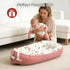 Meindoovm Baby Lounger | Organic Cotton Infant Support Cushion | Reversible, Adjustable & Portable Floor Cushion |