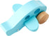 Hape Little Plane Kid's Wooden Toy Vehicle ,L: 4.9, W: 2.6, H: 3.8 inch, Blue and Beige