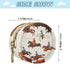 Portable Pacifier Holder with Clip - Round Baby Pouch in Beige Western Cowboy Design