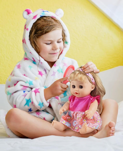 12" 3 4 5 6 12 Inch GAGAKU Baby Doll with Hair, Baby Dolls for Girls Years Old, Baby Doll for Toddlers Kids, Baby Dolls