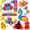 HAPMARS Animal Paper Art Craft Kit for Kids, 16 pcs Make Your Own Craft Projects for Boys Girls Age 3-8