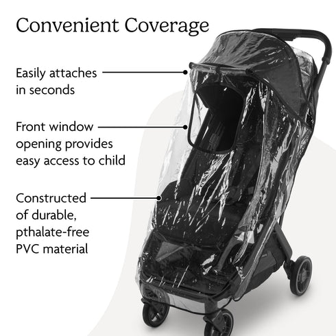 V3 UPPAbaby Minu Rain Shield - Waterproof and Windproof Coverage - Ventilated Design - Quick Attachment - Easy Access