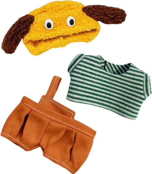 HDJY 17cm 15-17cm 6.7" Doll Clothes Suitable for Dolls Accessories, Doll Clothes, Includes Yellow Dog Hat, Green