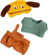 HDJY 17cm 15-17cm 6.7" Doll Clothes Suitable for Dolls Accessories, Doll Clothes, Includes Yellow Dog Hat, Green