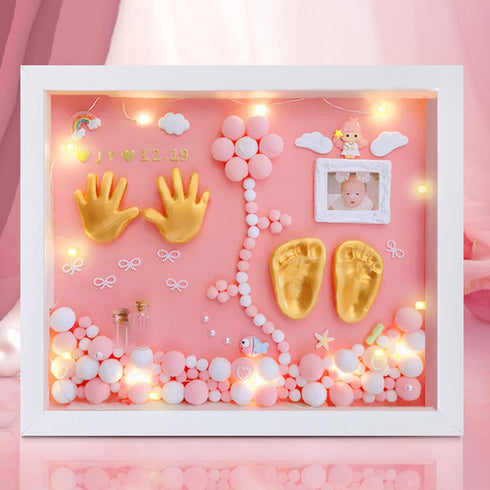 MCstars Baby Handprint and Footprint Kit - All-in-One Newborn Keepsake Box with