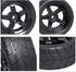 12mm Hex Wheel Rims & Rubber Tires with Foam Inserts for RC 1/10 On-Road Touring Car, Set of 4