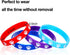 Gejoy 48 Pcs Paw Print Rubber Bracelets - Multicolor Dog Paw Print Silicone Wristbands for Birthday Party Supplies