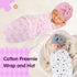 Fanfanwin 5 Pack Set 3-7 Lbs Preemie Swaddle Blanket Wrap with Hat Cotton Preemie Baby Clothes Hat Receiving Blanket