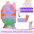 MIKIJOYS (4500PCS), 8886 Bear Building Blocks with Organizer Bins Fluorescent Bricks & Stroage Drawer, Gift for Adults