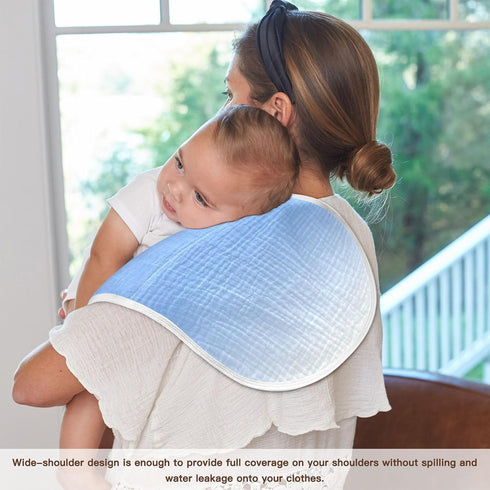 decor gift 4 Pack 22x11in Cotton Burp Cloth Soft Touch Blue Gradient Burp Rags for Unisex boy and Girl